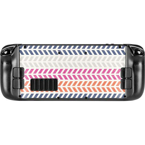 Striped Chevron Steam Deck Handheld Gaming Computer Skin